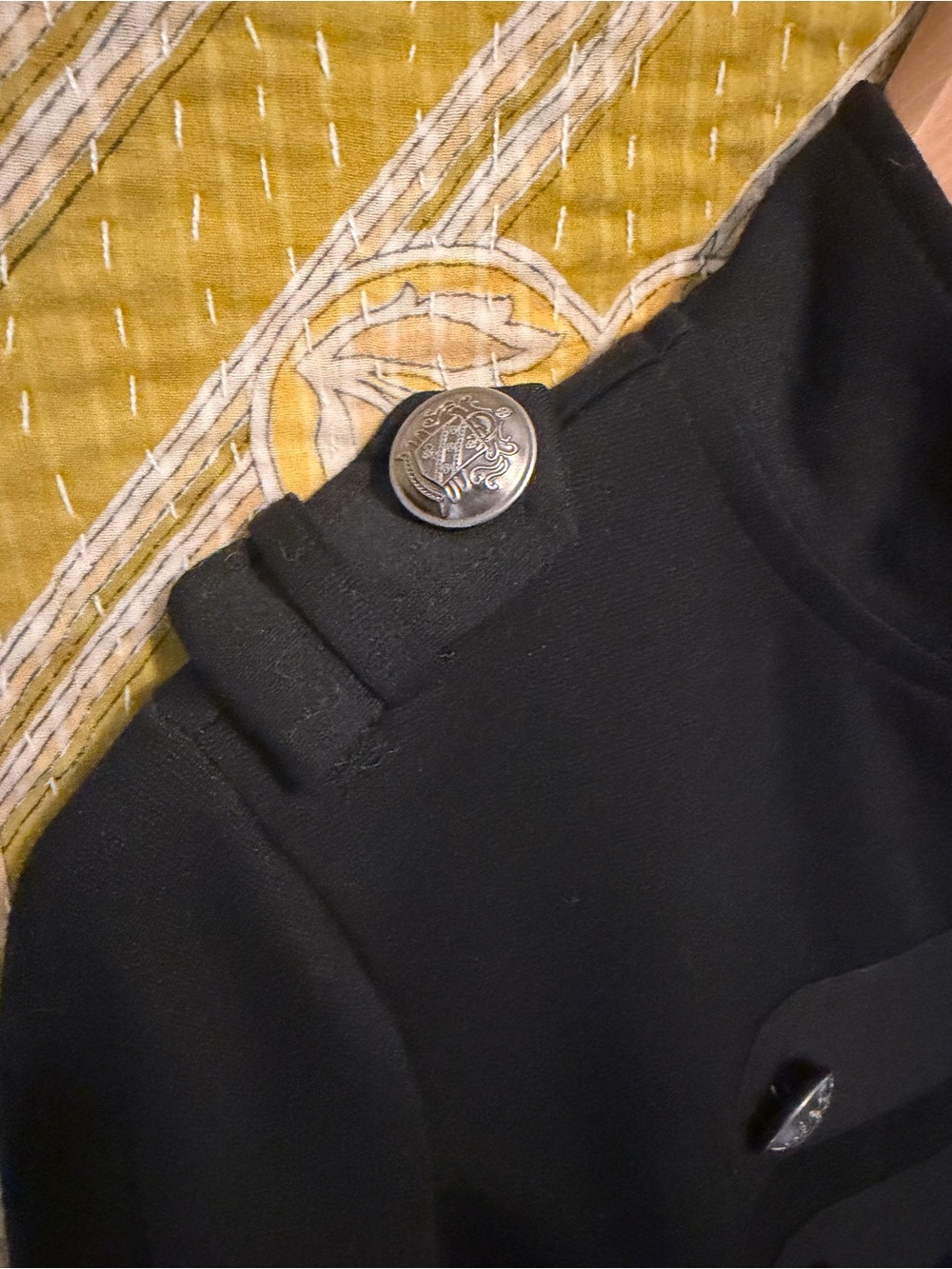 PattyBoutik Black Military-Style Blazer Jacket - Picture 4 of 10